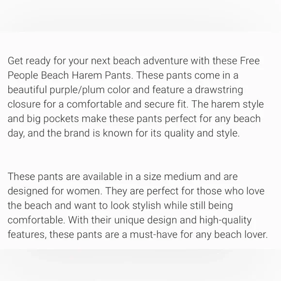 🌸Hard to find Fp beach light fabric worn 1 hour over leggings - Picture 7 of 7